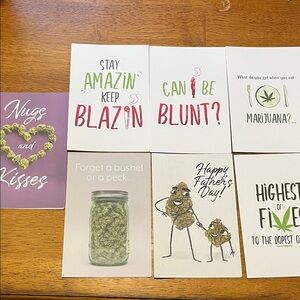 Cannabis-Themed Greeting Cards Set